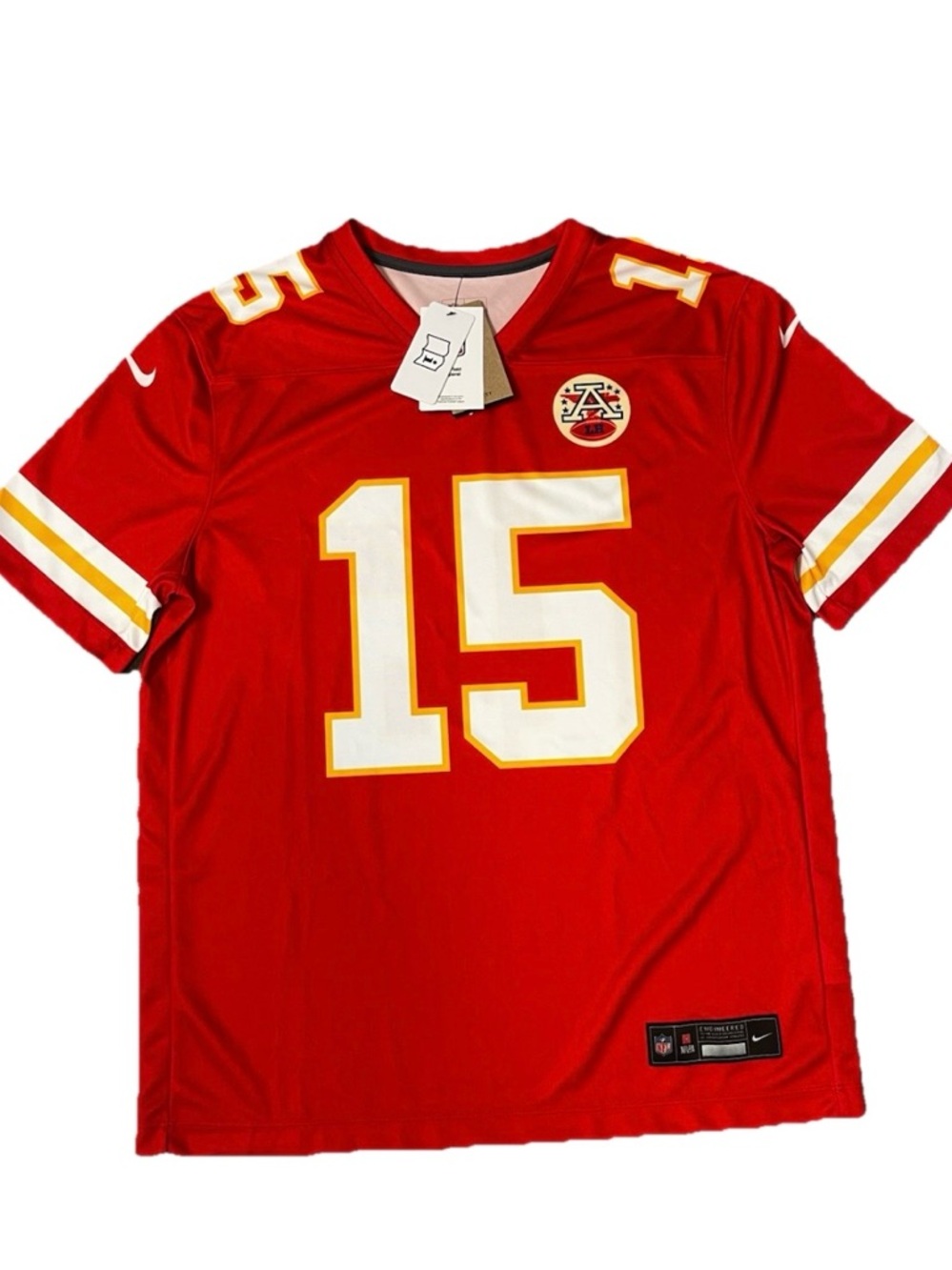 NWT Nike Patrick Mahomes Jersey Screen Print Kanas City Chiefs Men Large Sample